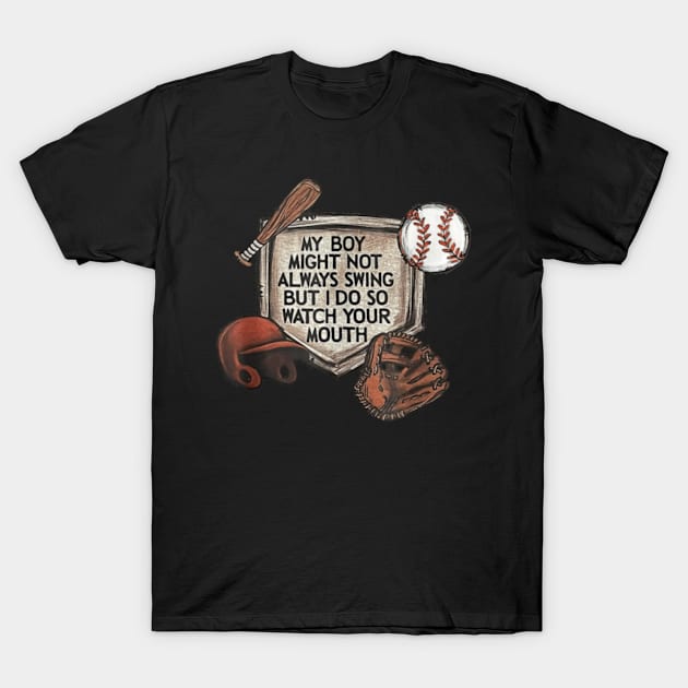 Baseball Grandma Thats My Grandson Out There T-Shirt by Pastelsword